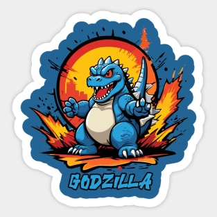 graffiti style godzilla Sticker